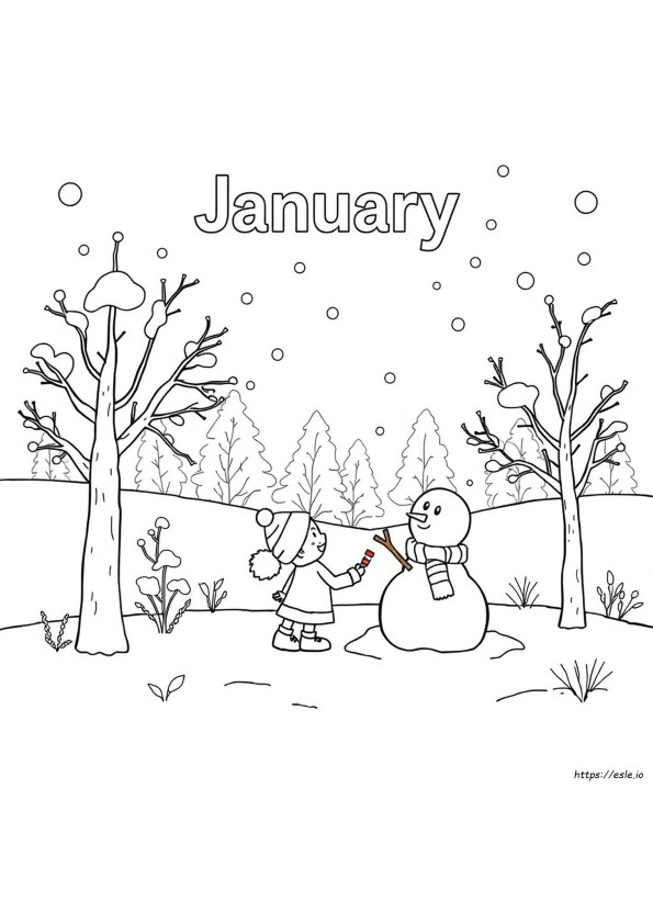 Coloring Pages Of January