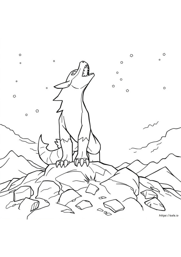 Garurumon Digimon Boyama Sayfaları