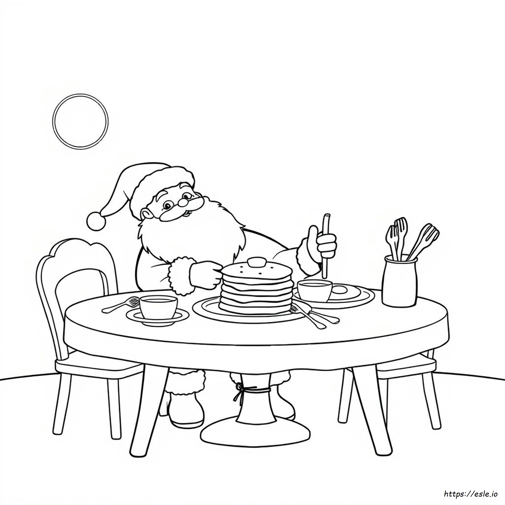 Colazione Con Babbo Natale: Disegno Da Colorare
