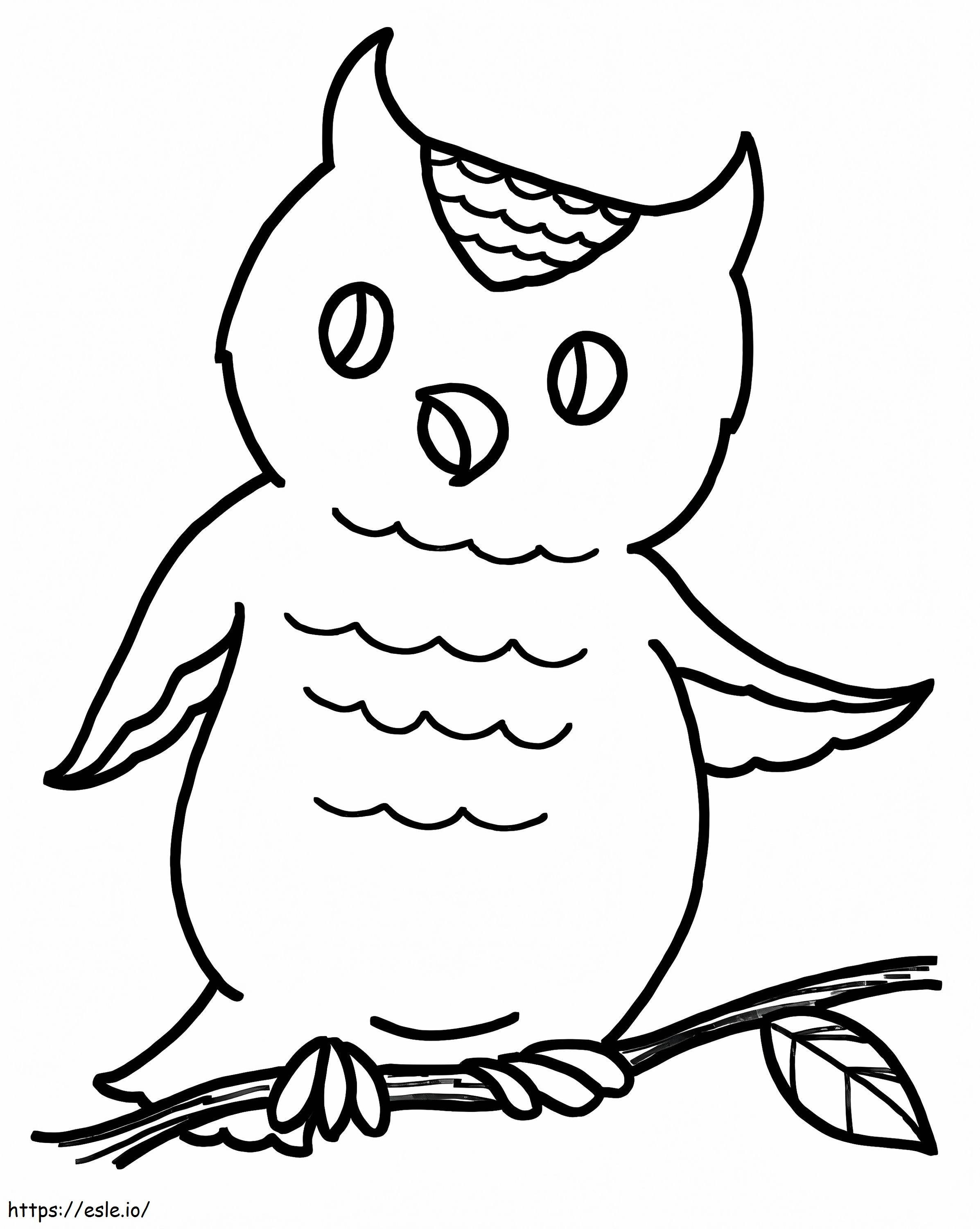 Simple Owl coloring page