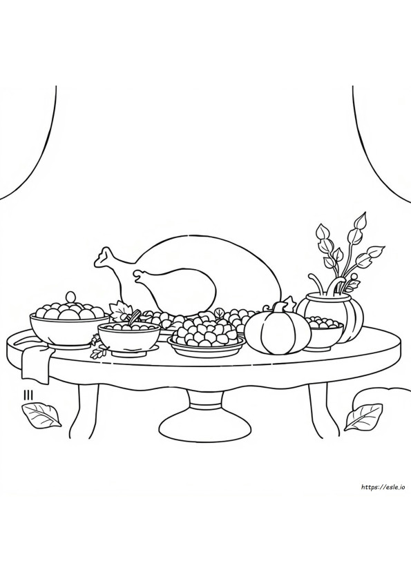 Gambar Mewarnai Klip Seni Thanksgiving