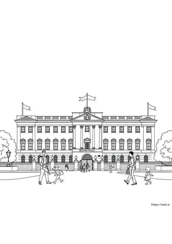 Coloriage Palais De Buckingham