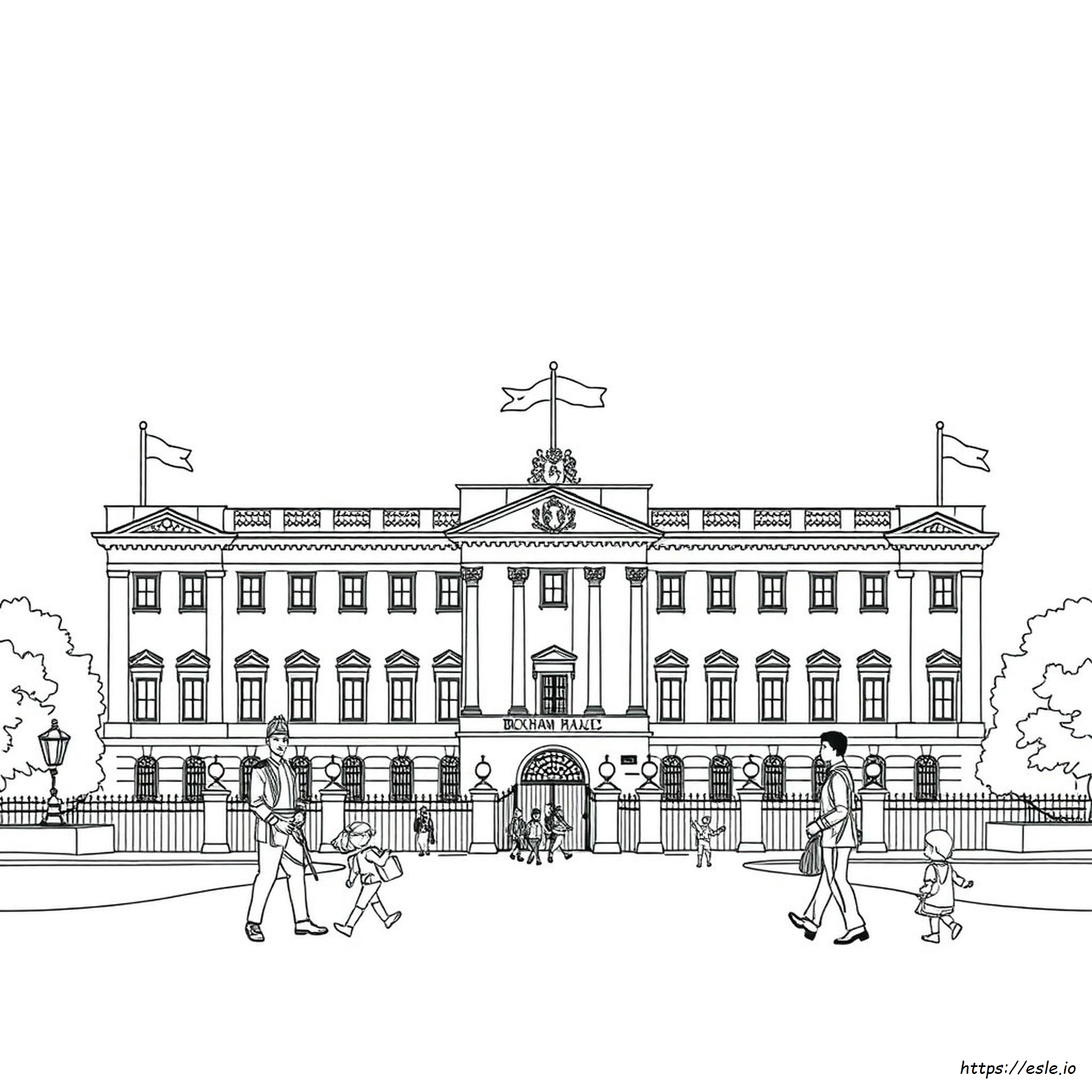 Buckingham Palace Colouring Page