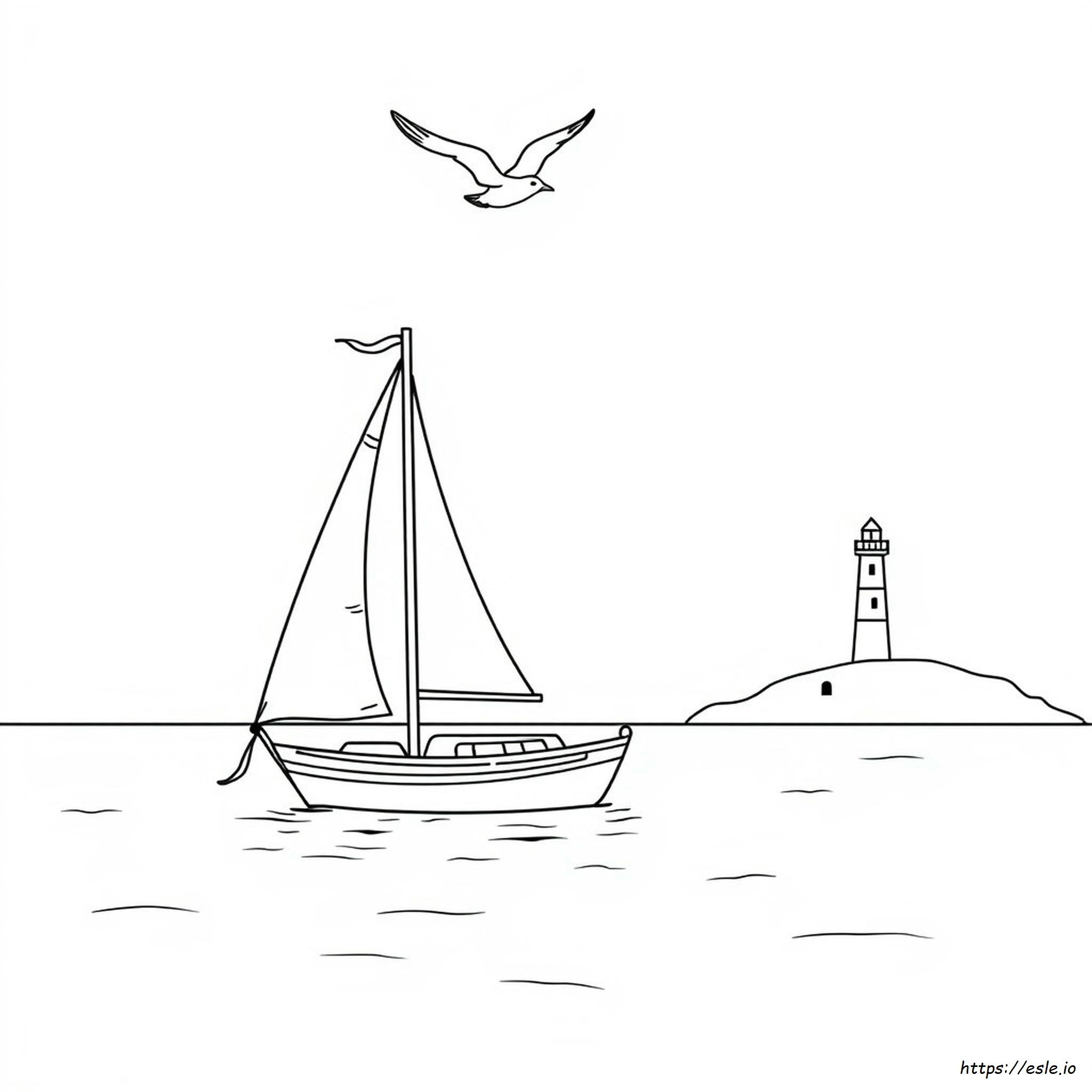 Kostenlose Ausdruckbare Segelboot Ausmalbilder