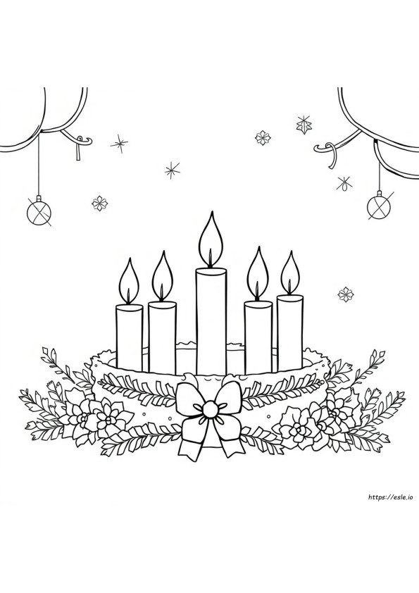 Adventi Gyertyák Színező