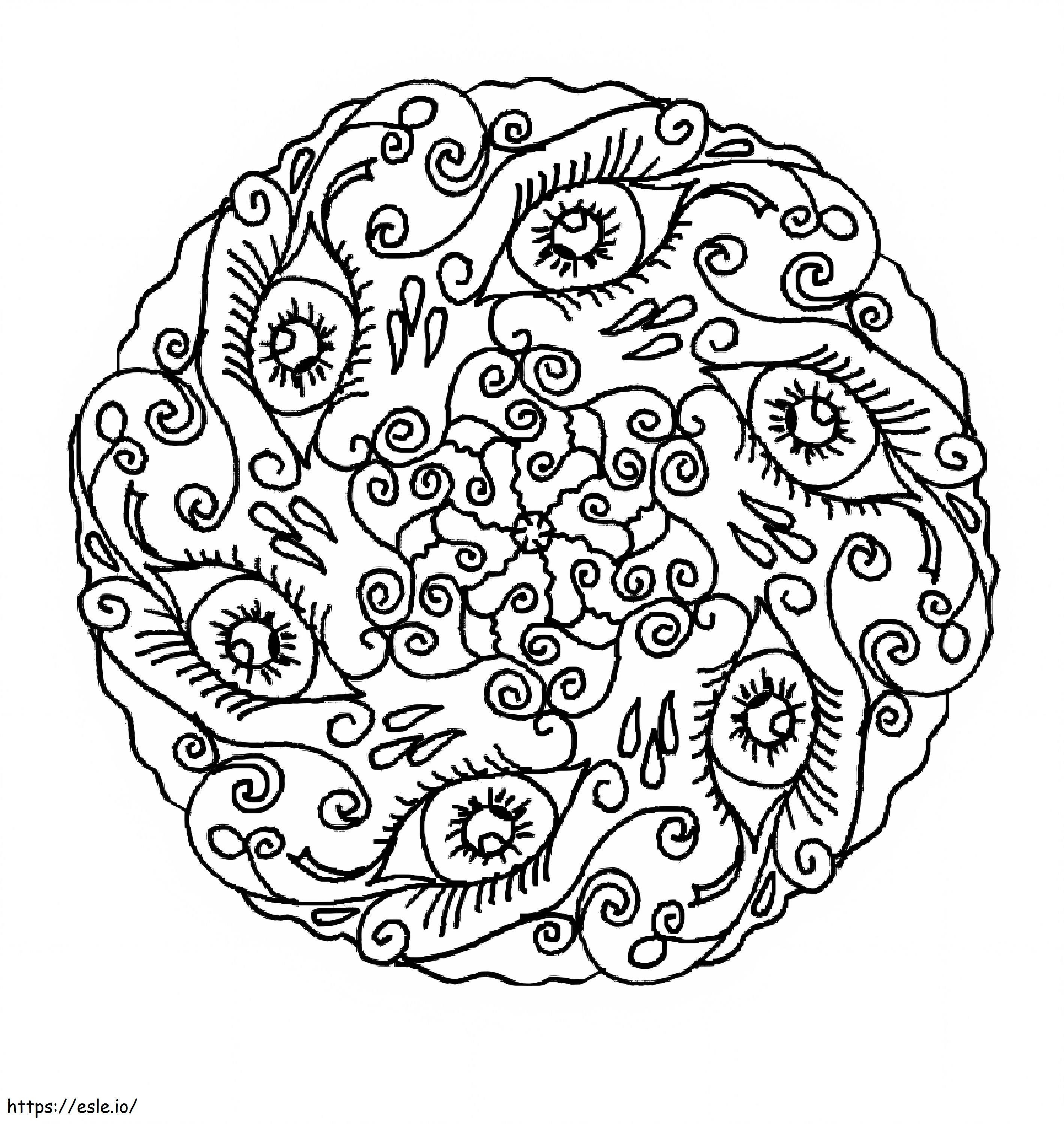Beautiful Abstract coloring page