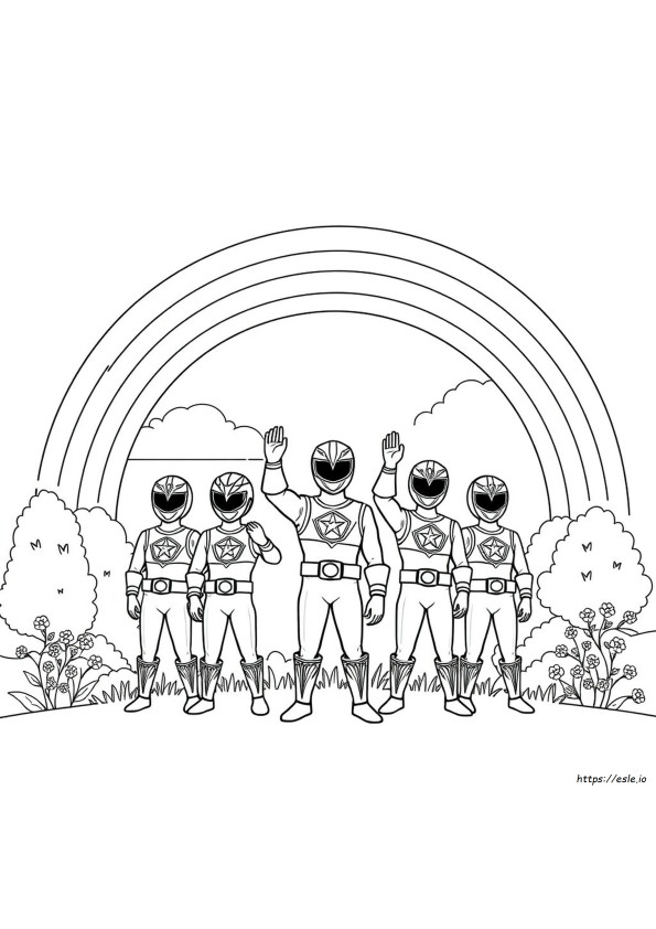 Mewarnai Ranger Pelangi