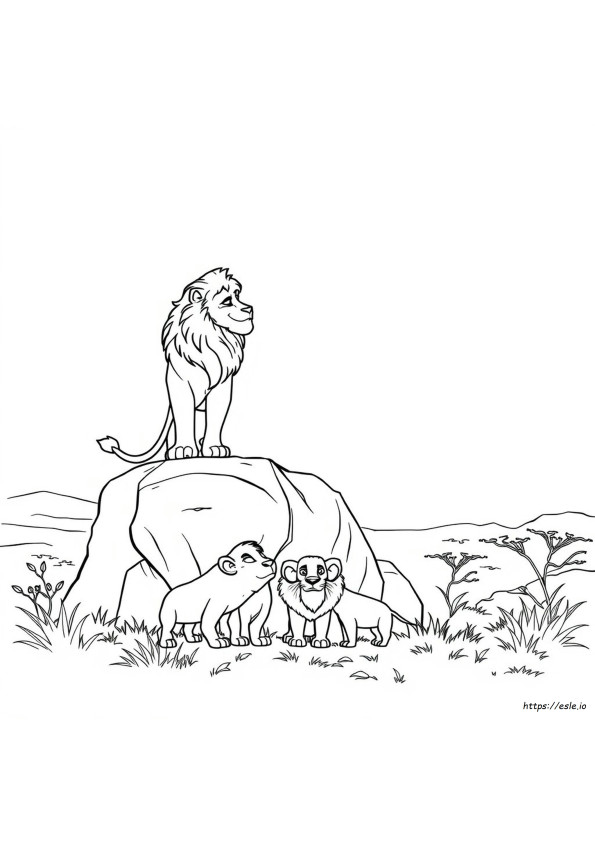 Mewarnai Gambar Raja Singa