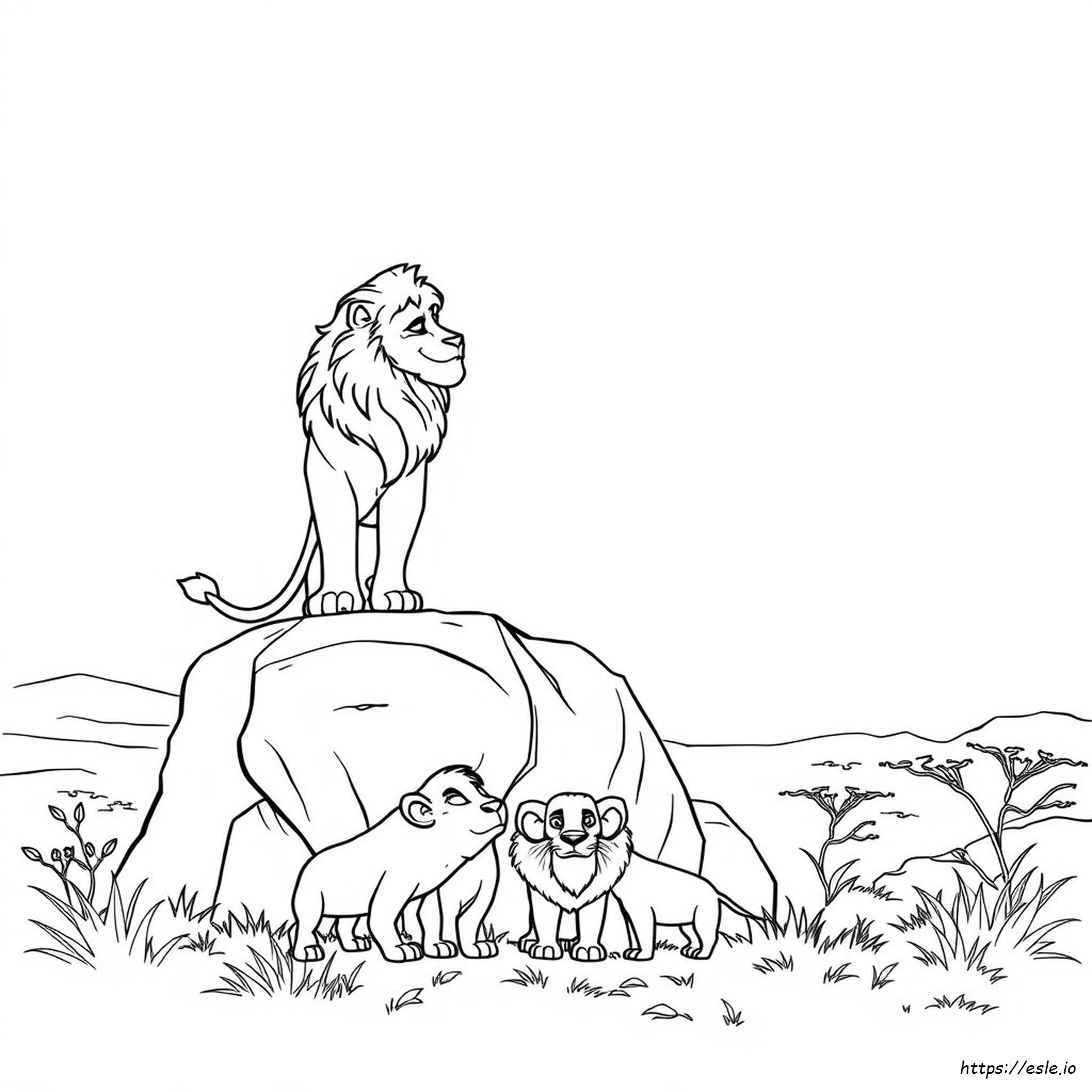 Lion King Colouring In