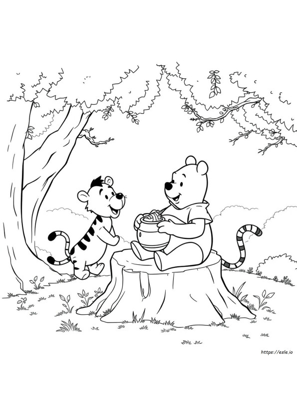 Gambar Mewarnai Gratis Winnie The Pooh Dan Teman-Teman