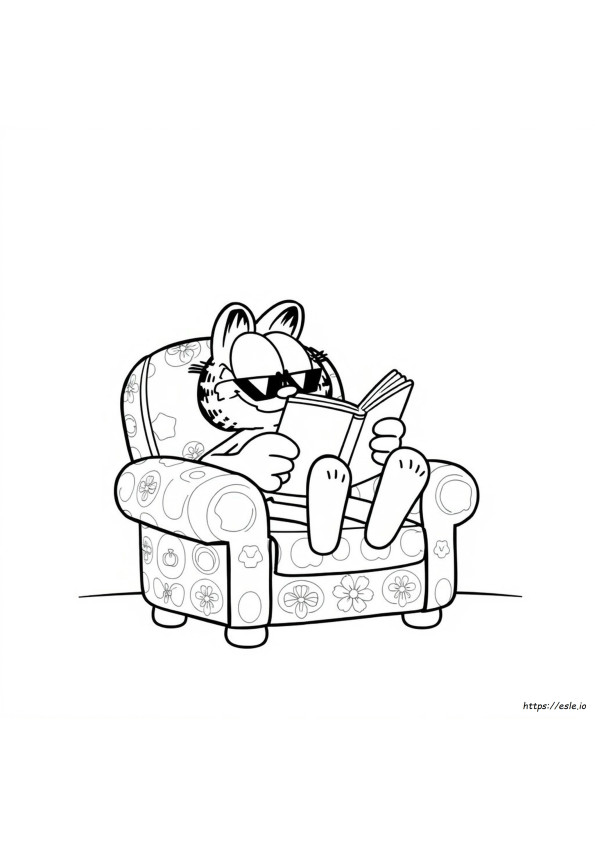 Gambar Mewarnai Garfield Keren