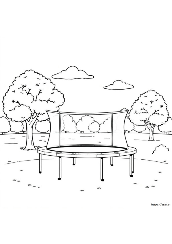 Trampolin Gambar Mewarnai