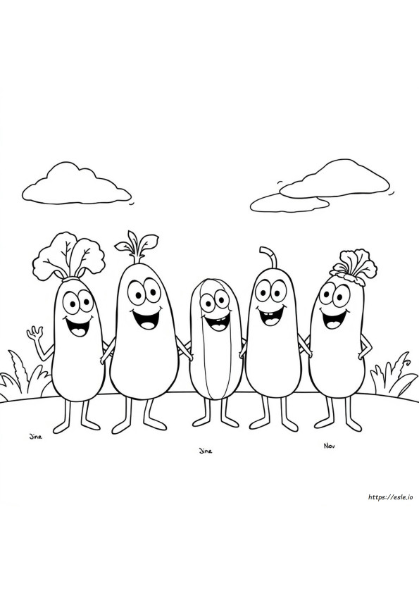 Halaman Gambar Mewarnai Veggie Tales