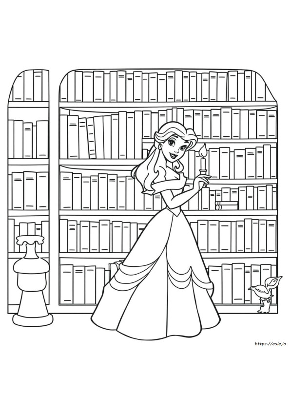 Belle Disney Prinsessa Värityskuva