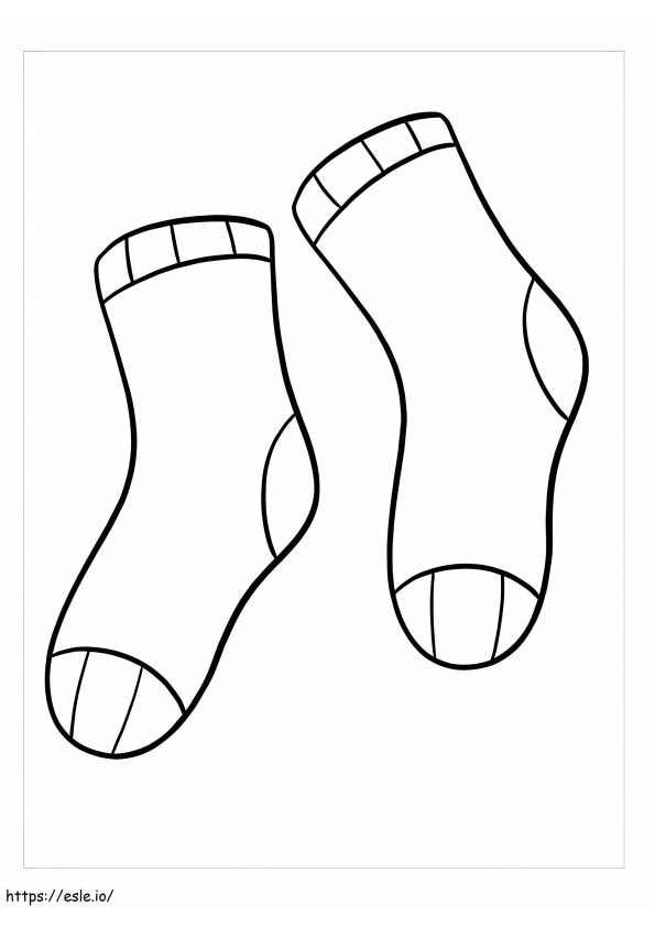 Two Basic Socks coloring page