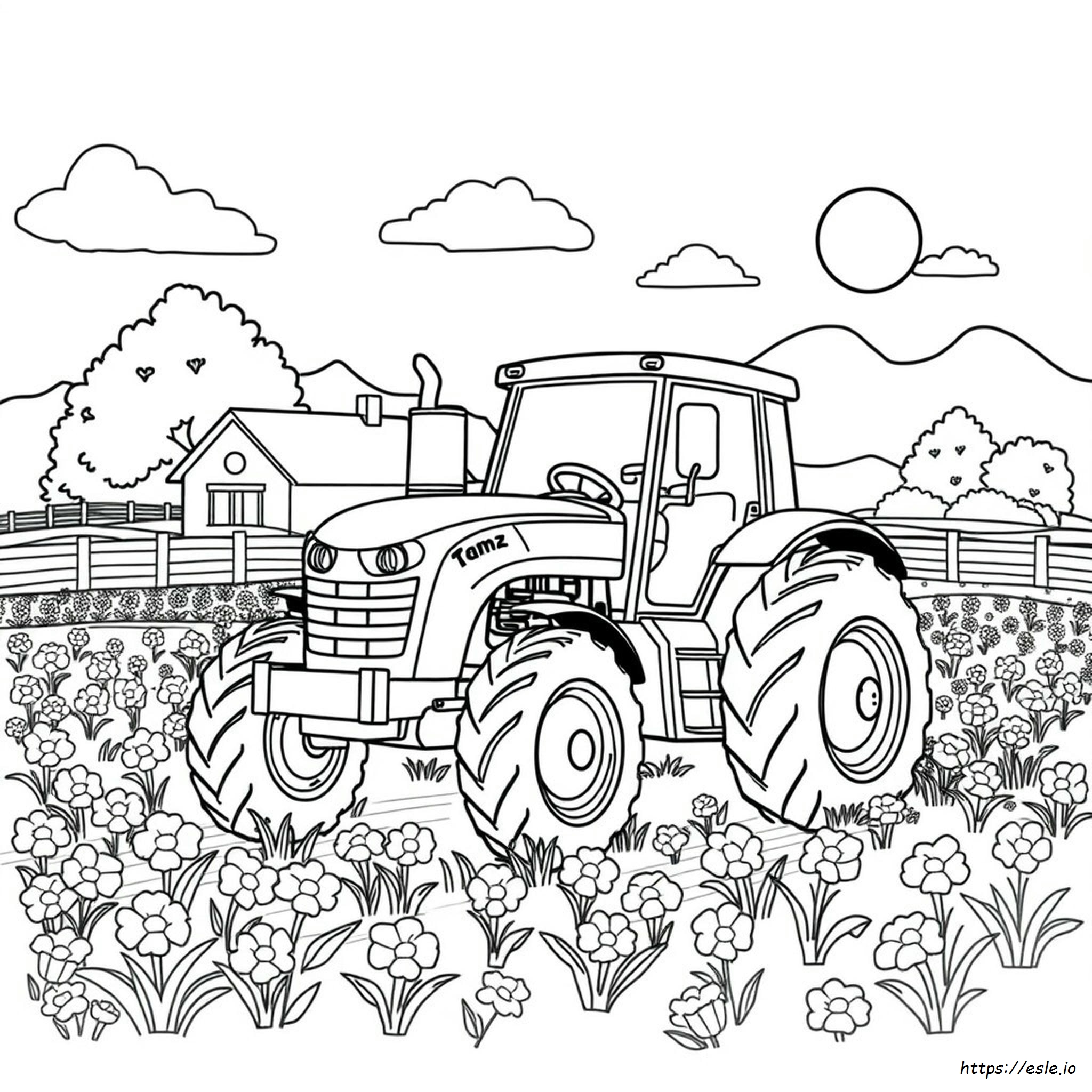 Kolorowanki Traktor Ted