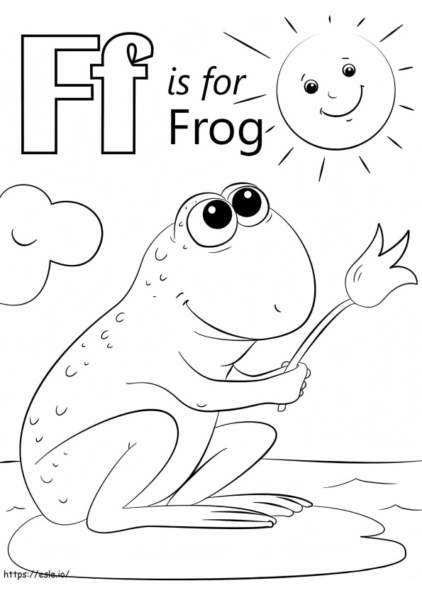 Froschbuchstabe F ausmalbilder
