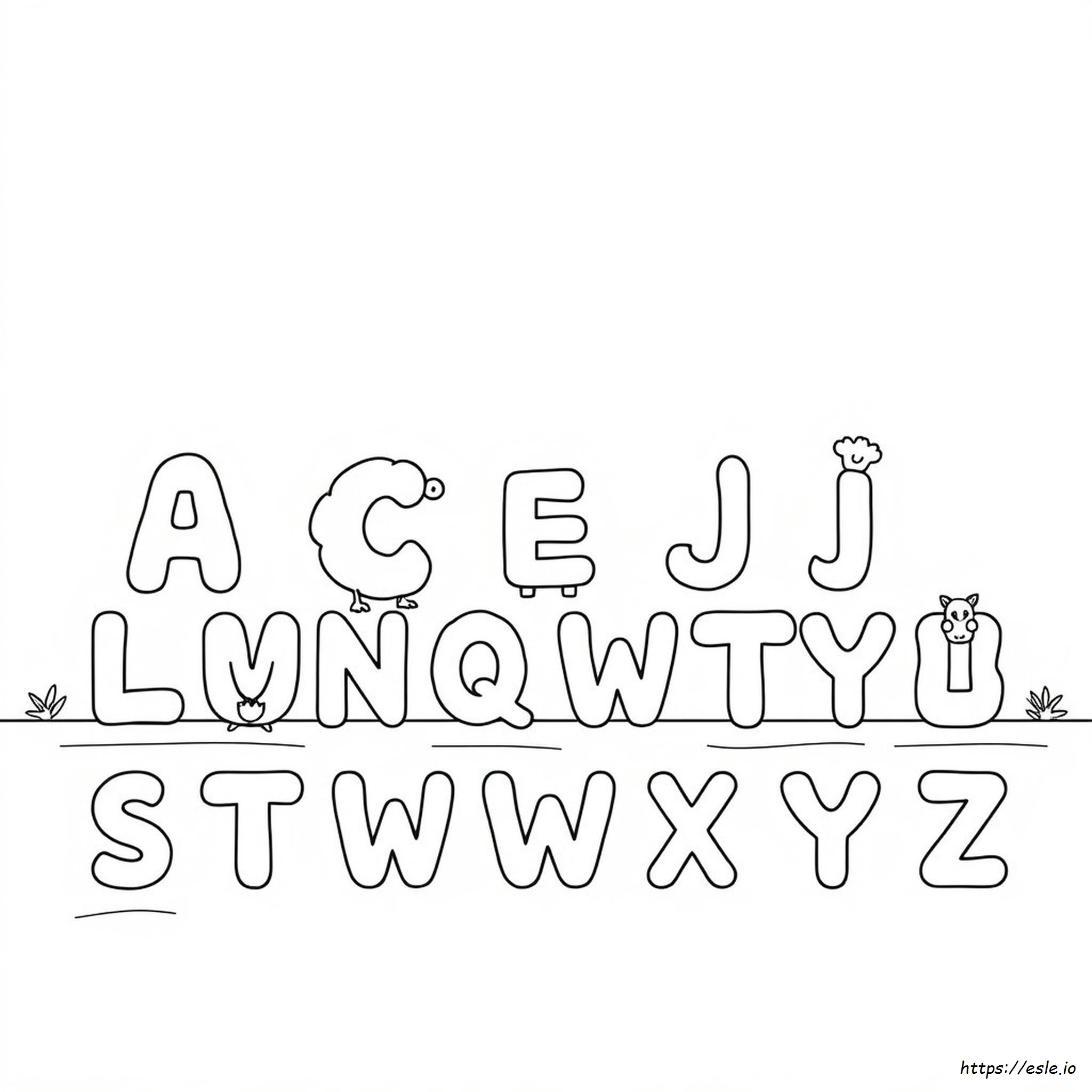 Coloring Pages Abecedario Grandes Moldes De Letras Bonitas
