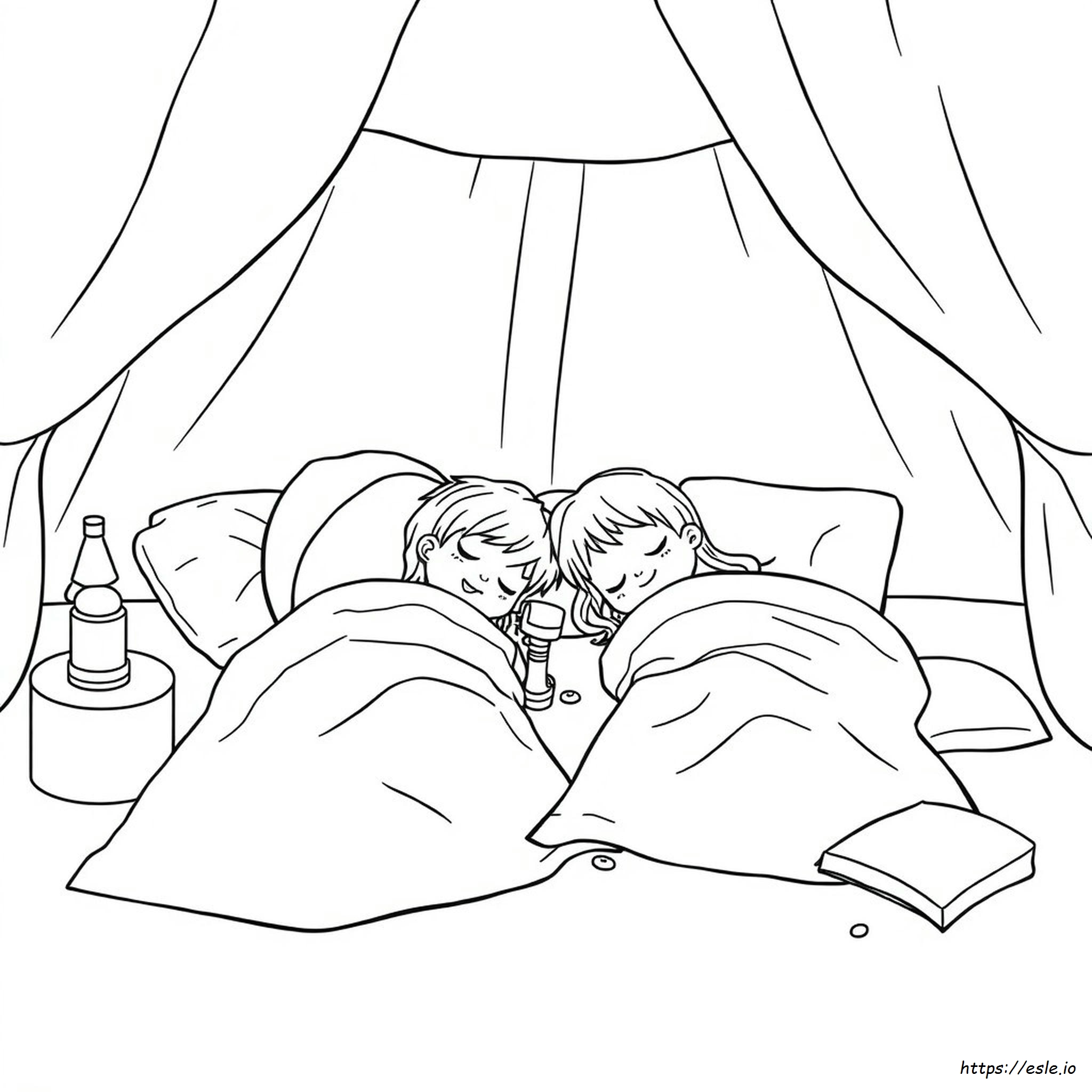 Pyjamaparty Ausmalbilder
