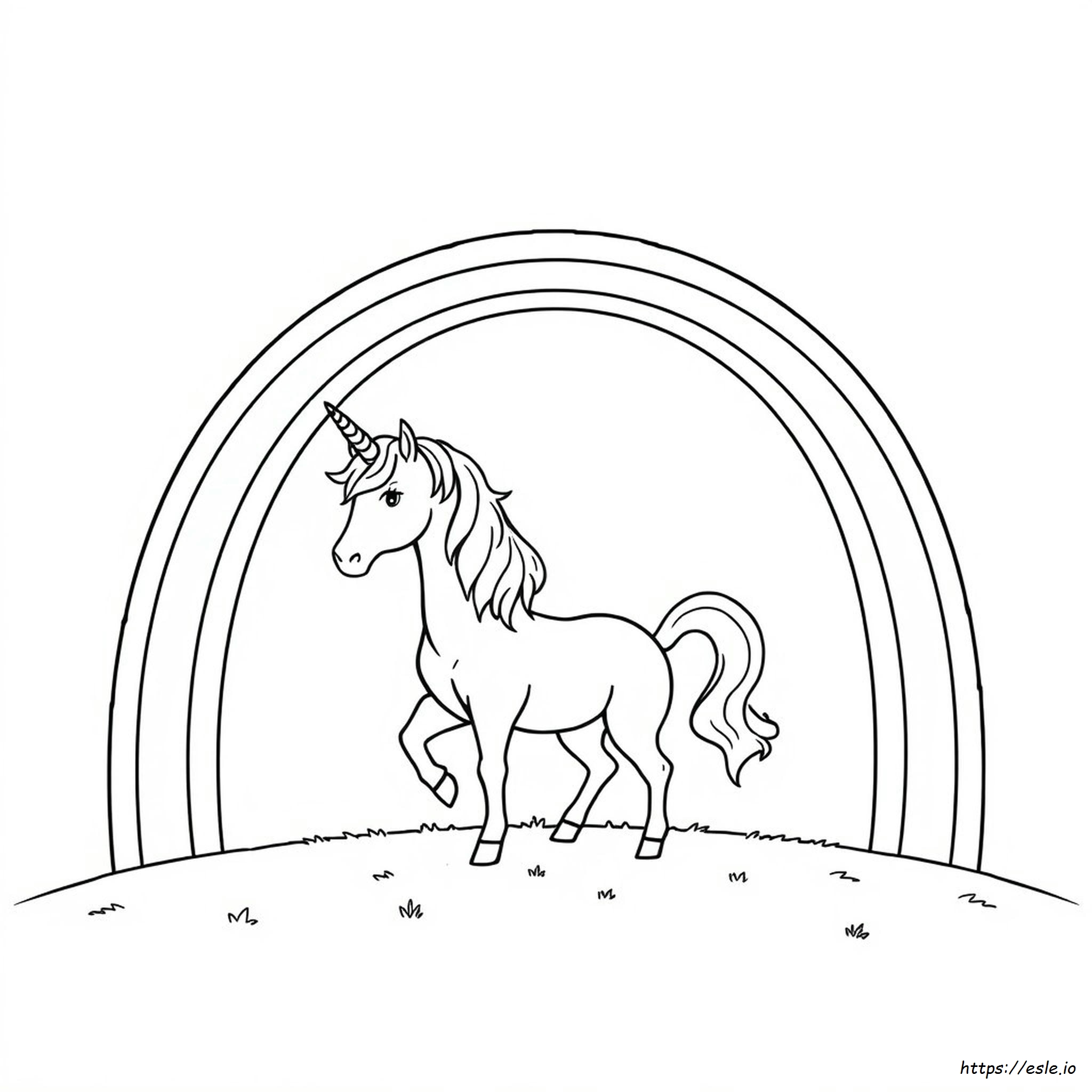 Unicorno Sull'arcobaleno Da Colorare