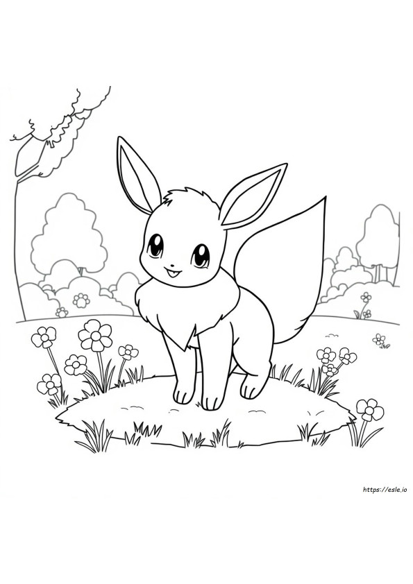 Gambar Mewarnai Eevee Dapat Dicetak