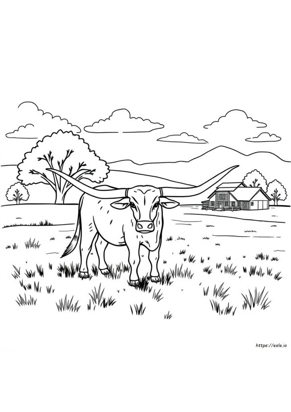 Ut Longhorn Gambar Mewarnai