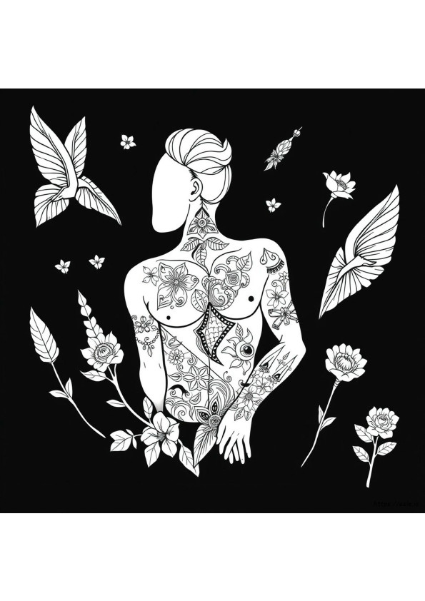 Cool Tattoo Coloring Pages