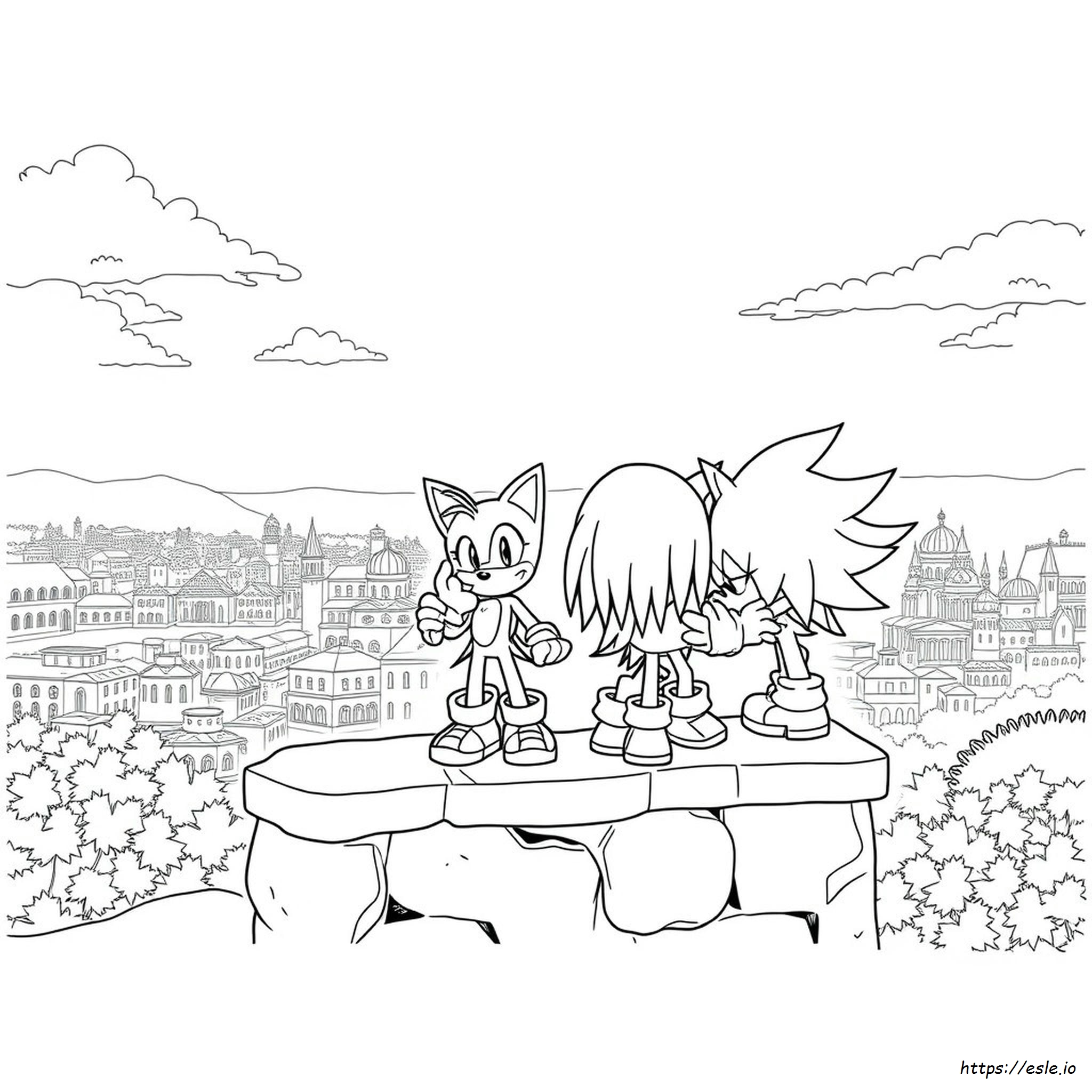 Sonic Tails Knuckles E Shadow Da Colorare