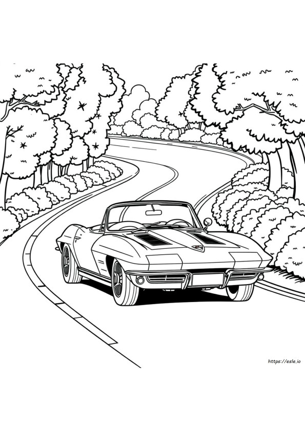Coloriages De Vieilles Corvette