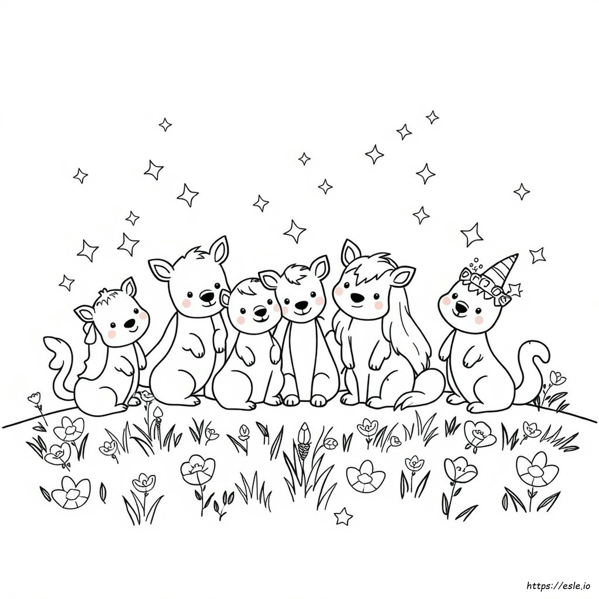 Magic Animal Friends Coloring Pages