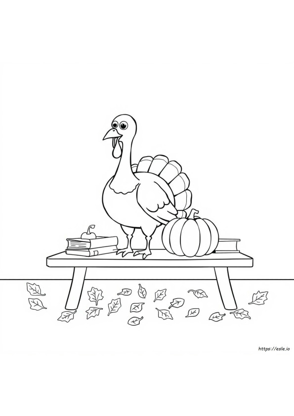 Gambar Mewarnai Kalkun Hari Thanksgiving Yang Dapat Dicetak Gratis