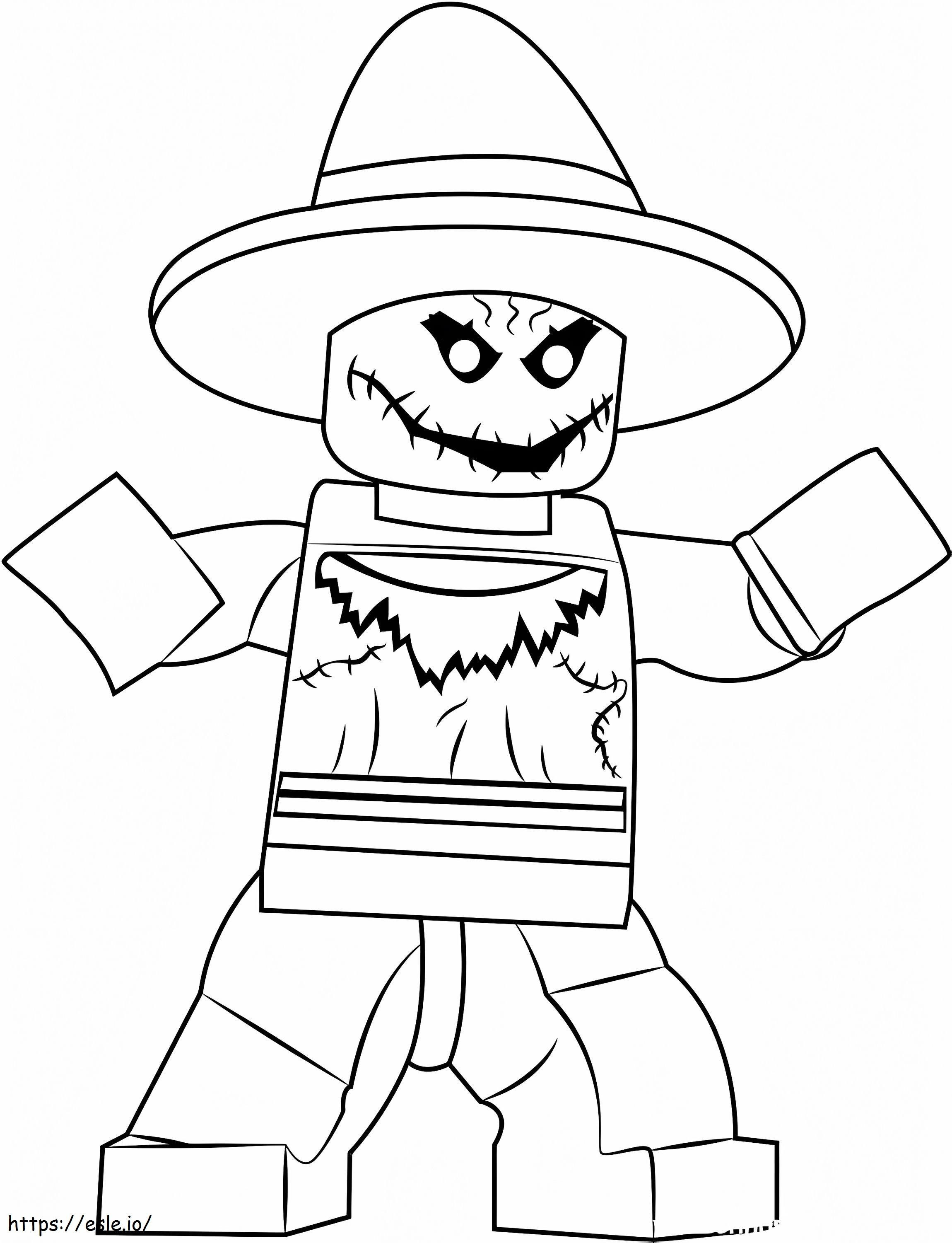 Lego Scarecrow coloring page