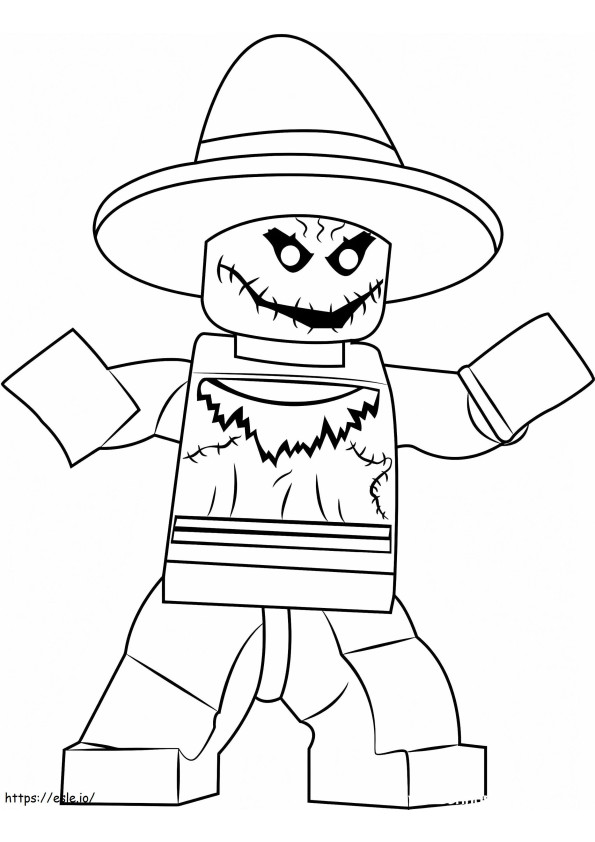 Lego Scarecrow coloring page