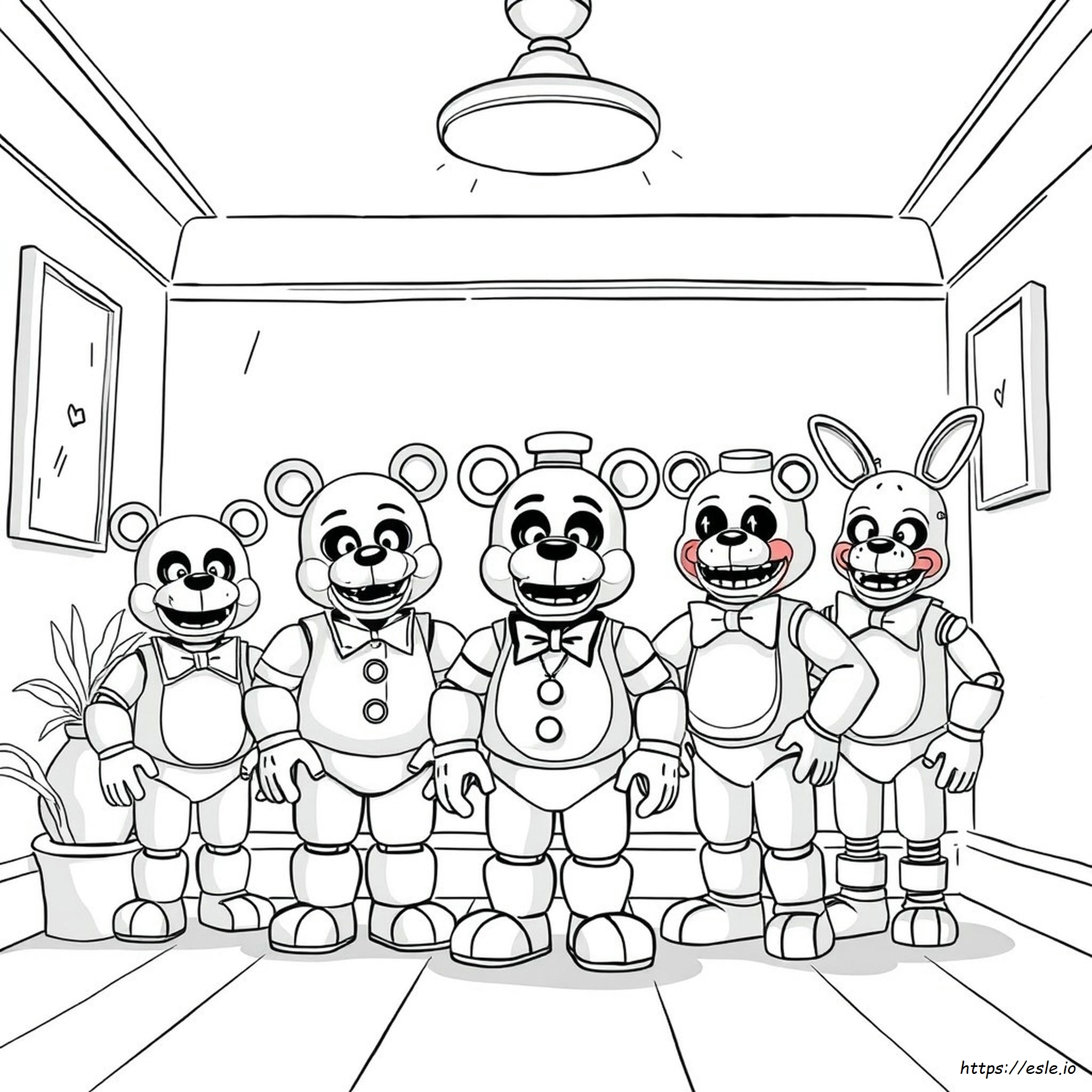 Five Nights And Freddy Coloring Pages