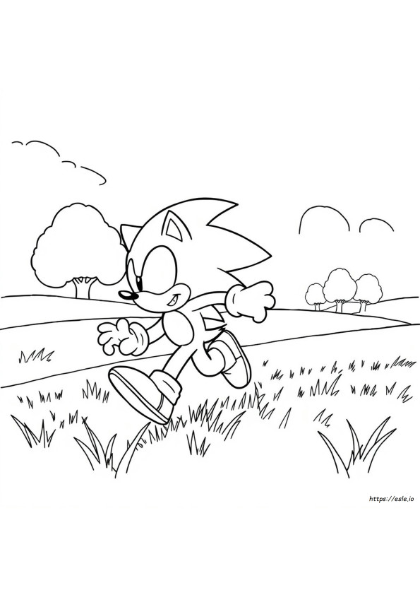 Sonic.Coloring Page