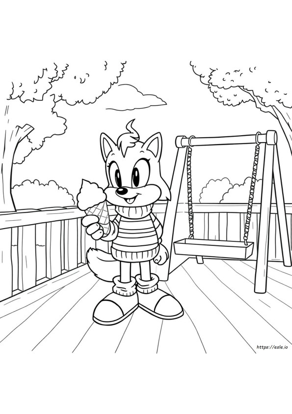 Sonic The Werehog Coloring Page