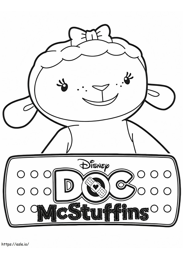 Doc McStuffins Lambie coloring page