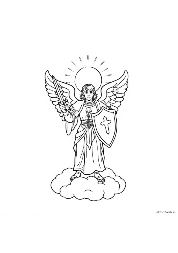 Gambar Mewarnai St. Michael Sang Malaikat Agung
