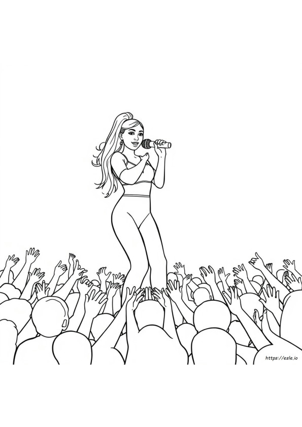 Ariana Grande Lembar Mewarnai