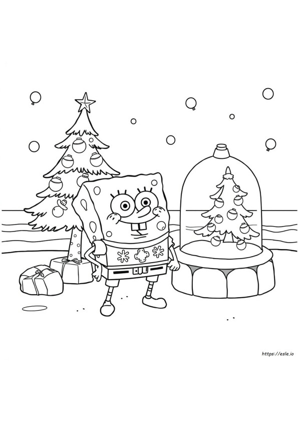 Spongebob Christmas Coloring
