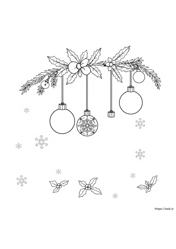 Christmas Baubles Coloring Pages Printable