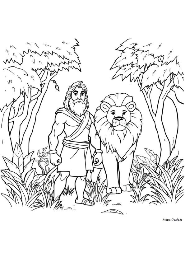Samson Dan Singa Gambar Mewarnai