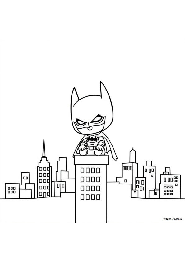Coloriage Batman Chibi Mignon