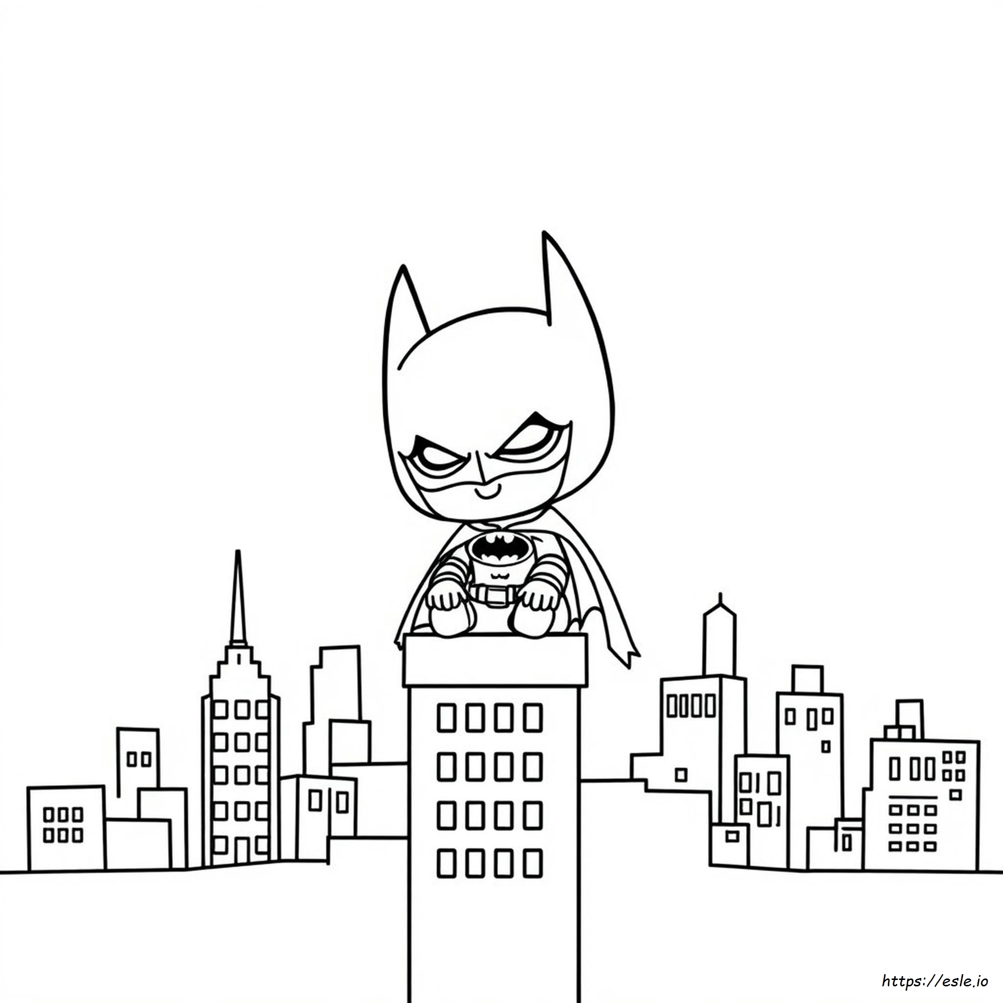Chibi Cute Batman Coloring Pages