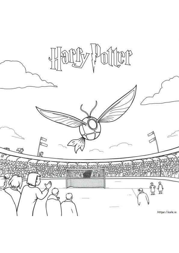 Harry Potter Golden Snitch Gambar Mewarnai