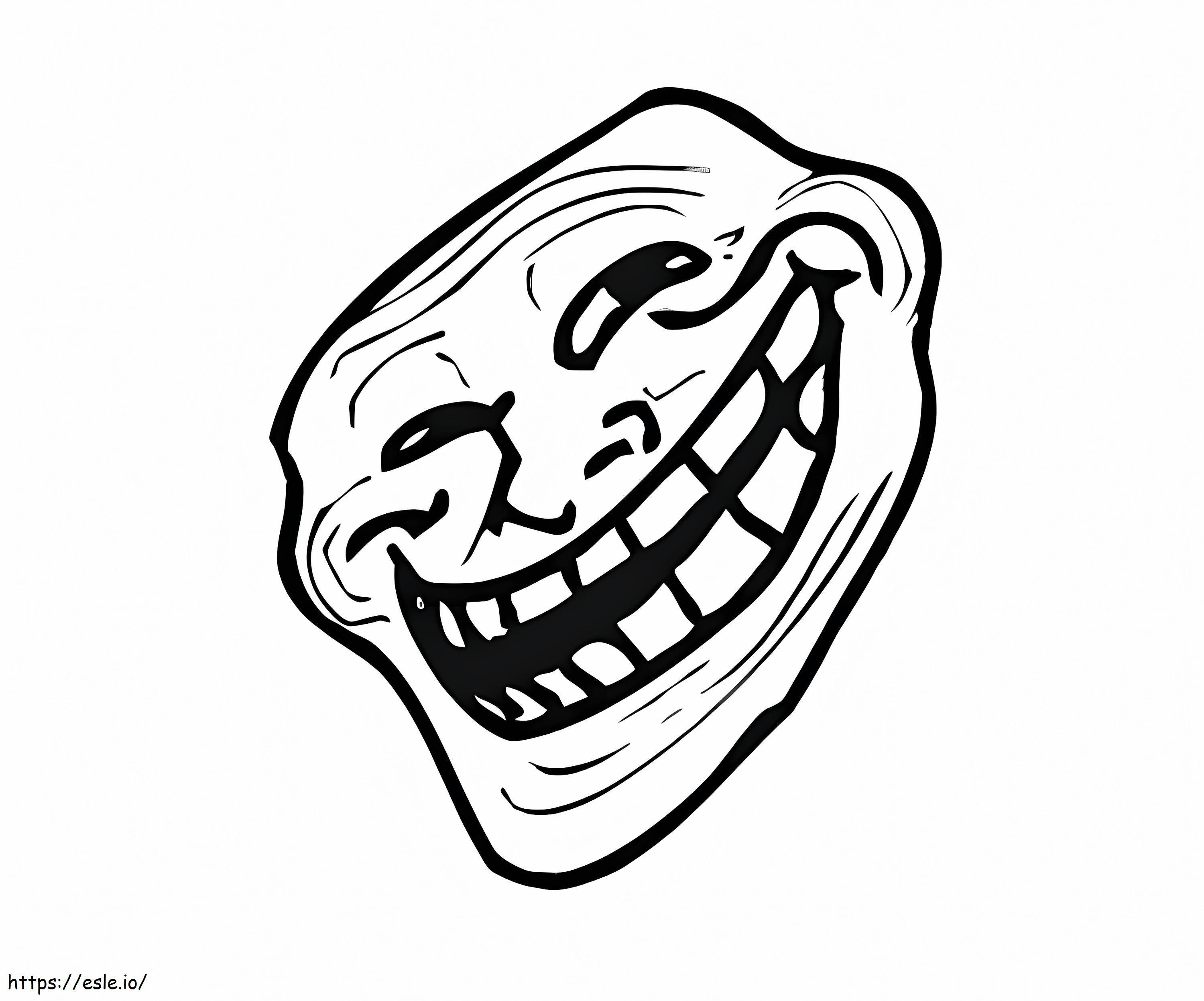 Trollface Mask coloring page