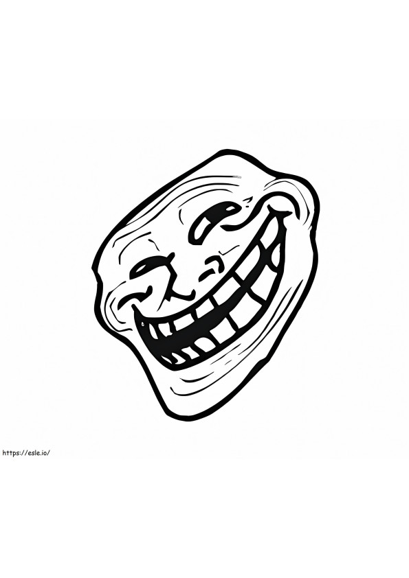 Trollface Mask coloring page