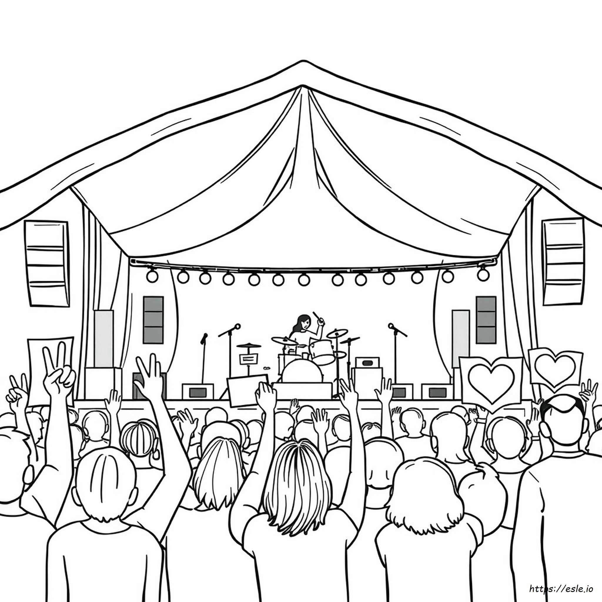 Páginas Para Colorear De Festival De Música