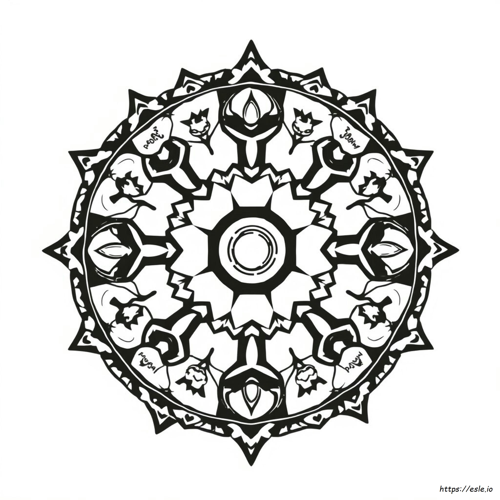 Mandala Pokemon Da Colorare