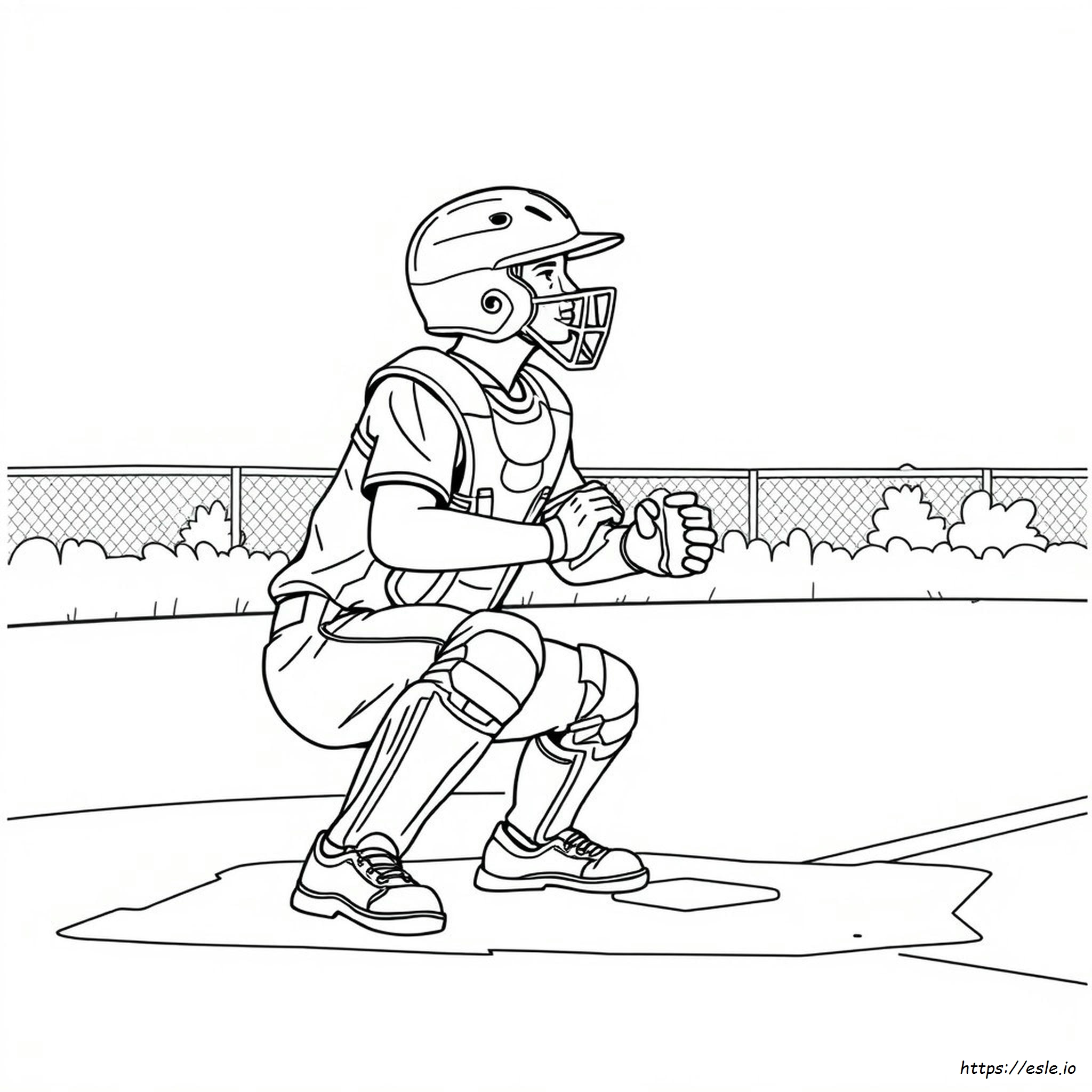 Baseball Fänger Ausmalbild